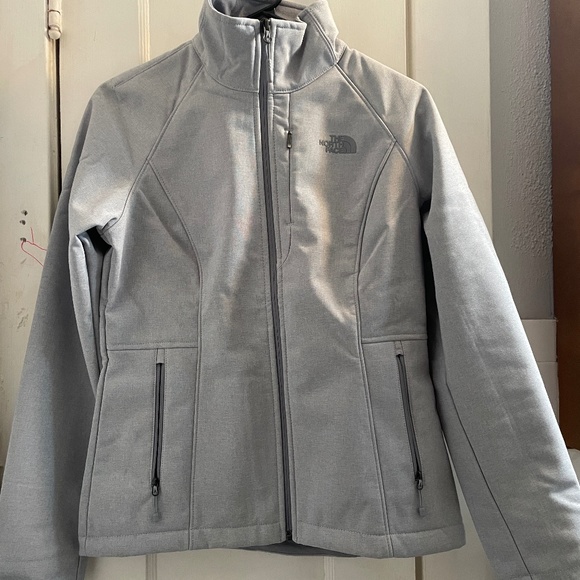 The North Face Ladies Apex Barrier Soft Shell Jacket - Heathered Gray, Small - Picture 1 of 14